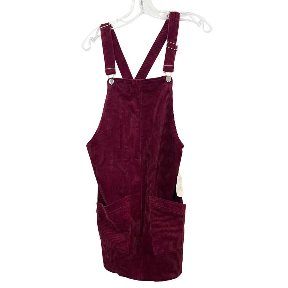 NEW Altar'd State Red Corduroy Overall Dress Holiday - Size Small